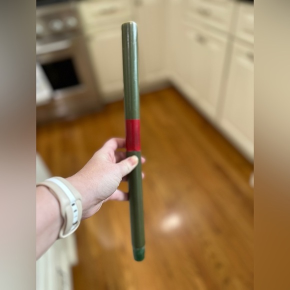 Red & Green Striped Holiday Candlesticks – Set of 4 - Picture 2 of 5